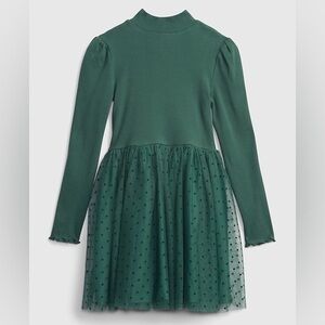 GAP Kids  Ribbed-Knit Mix-Media Print Dress